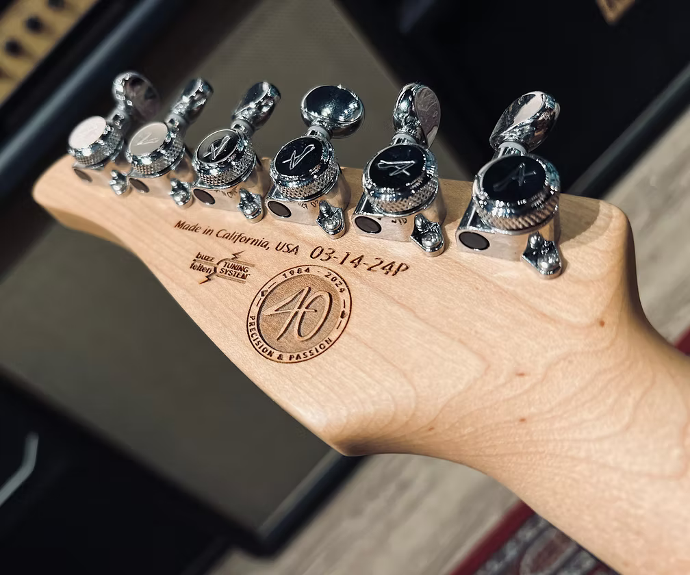 Tom Anderson Angel in Transparent Teal Burst with Binding